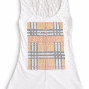 Vintage Burberry | M | Bedazzled Logo Tank